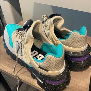 New Balance 997s Cordura Beige and Teal Sneakers